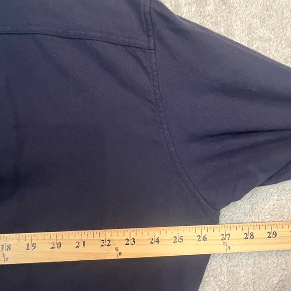 GAP Men's Chamois Button Up Shirt Sz XL Navy Blue Soft Overshirt - Picture 14 of 15